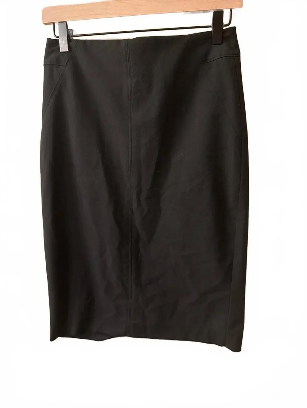 LOFT Classic Black Pencil Skirt with Back Zipper Closure